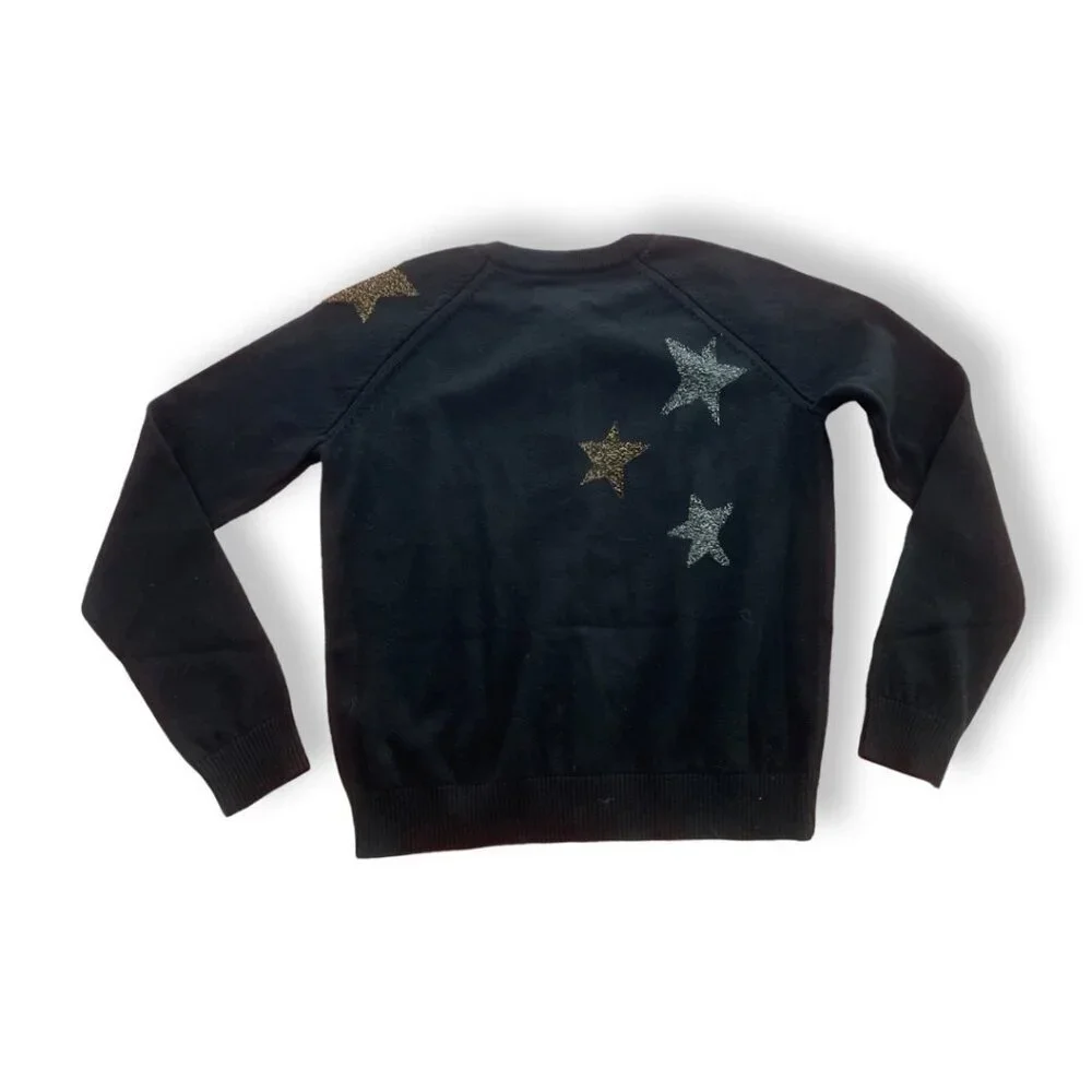 Zadig & Voltaire cotton wool metallic stars cardigan size S - Picture 2 of 4